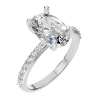 RI-8881 White Gold Ring SET - Main View