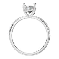 RI-8881 White Gold Ring SET - Top View
