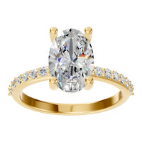 RI-8881 Yellow Gold Ring SET - Front View