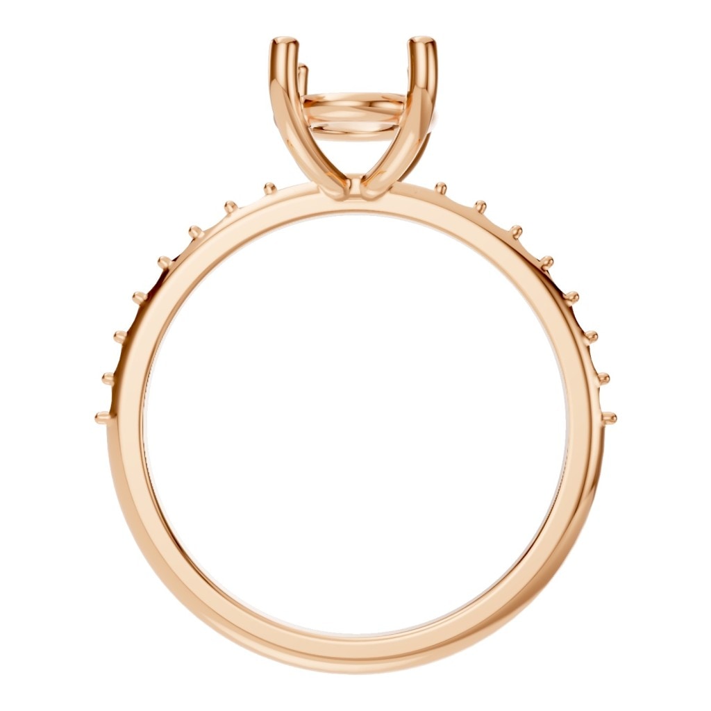 RI-8881 Rose Gold Ring UNSET - Top View