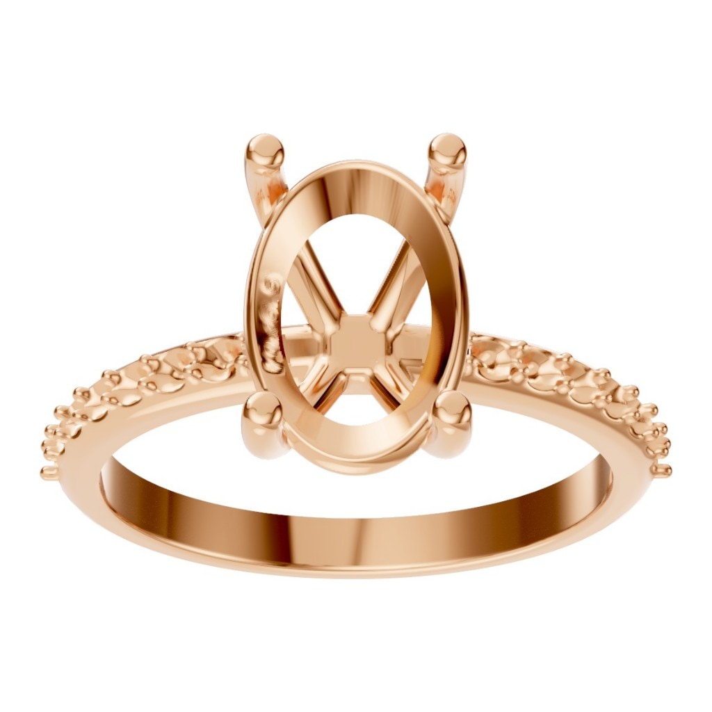 RI-8881 Rose Gold Ring UNSET - Front View