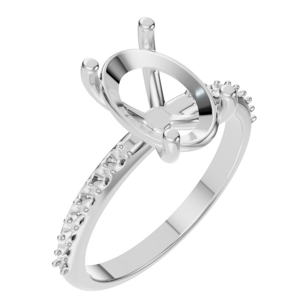 RI-8881 White Gold Ring UNSET - Main View
