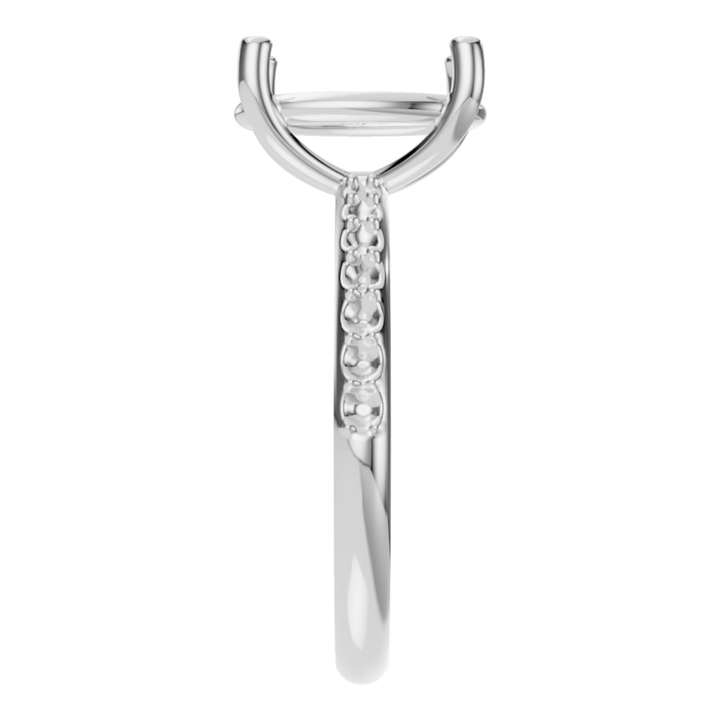 RI-8881 White Gold Ring UNSET - Side View