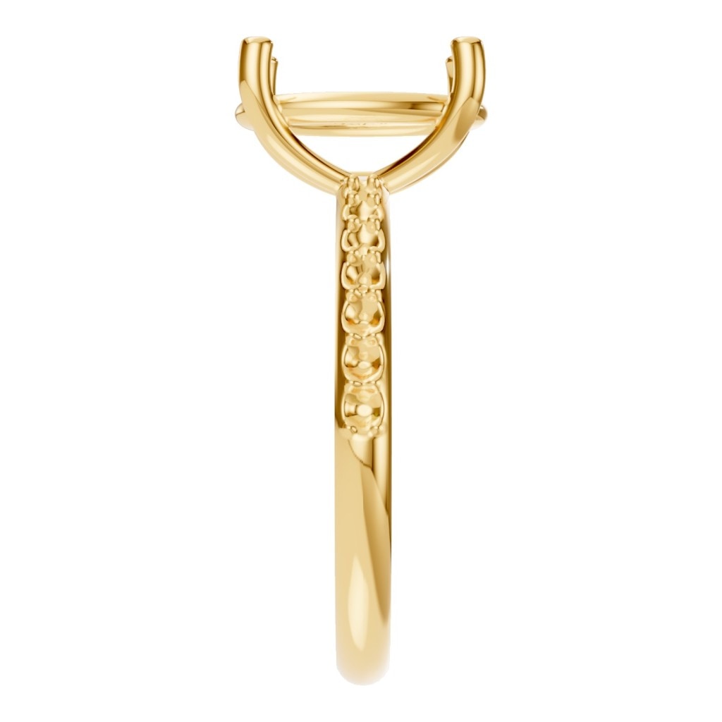 RI-8881 Yellow Gold Ring UNSET - Side View