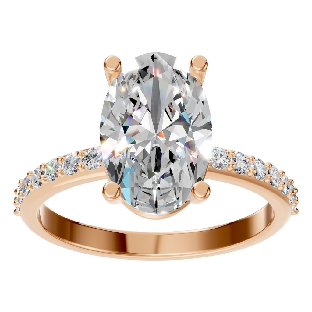 RI-8881 Rose Gold Ring SET - Front View