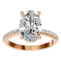 RI-8881 Rose Gold Ring SET - Front View