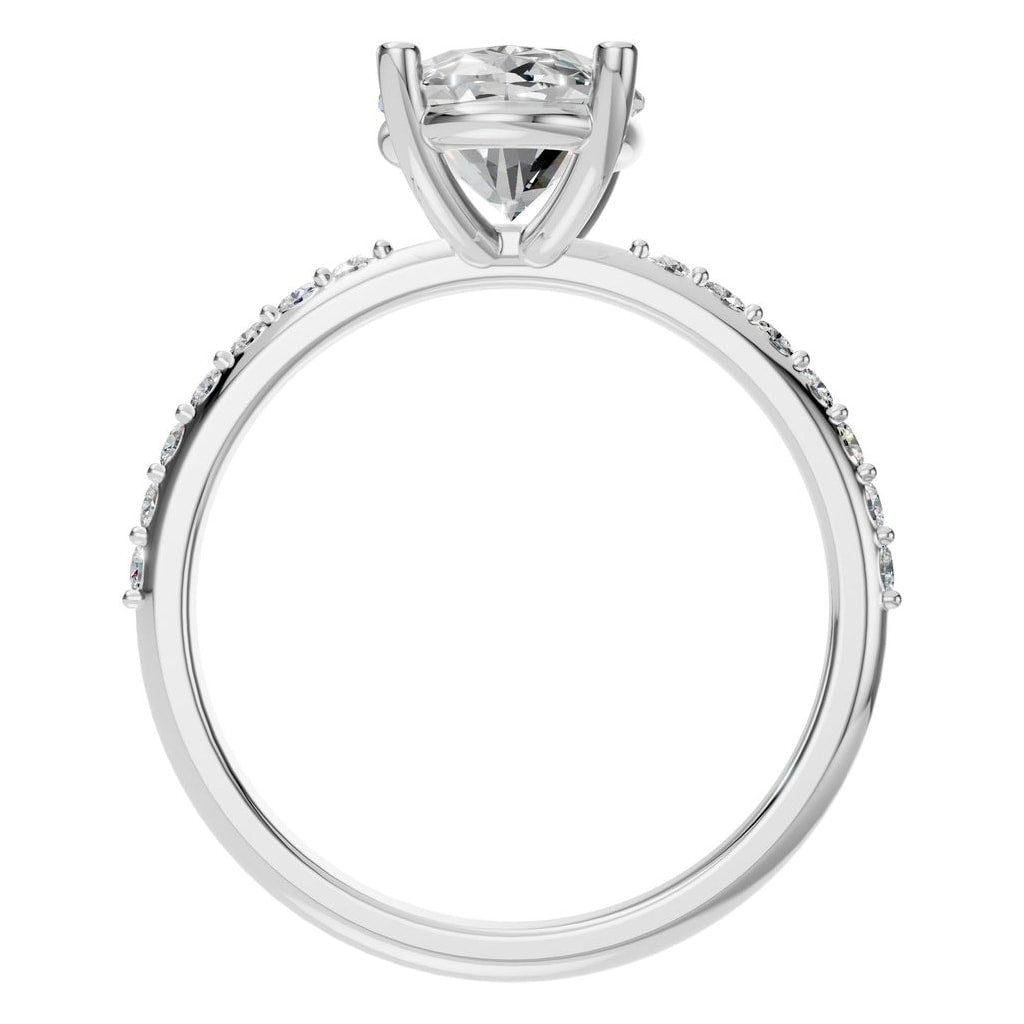 RI-8881 White Gold Ring SET - Top View