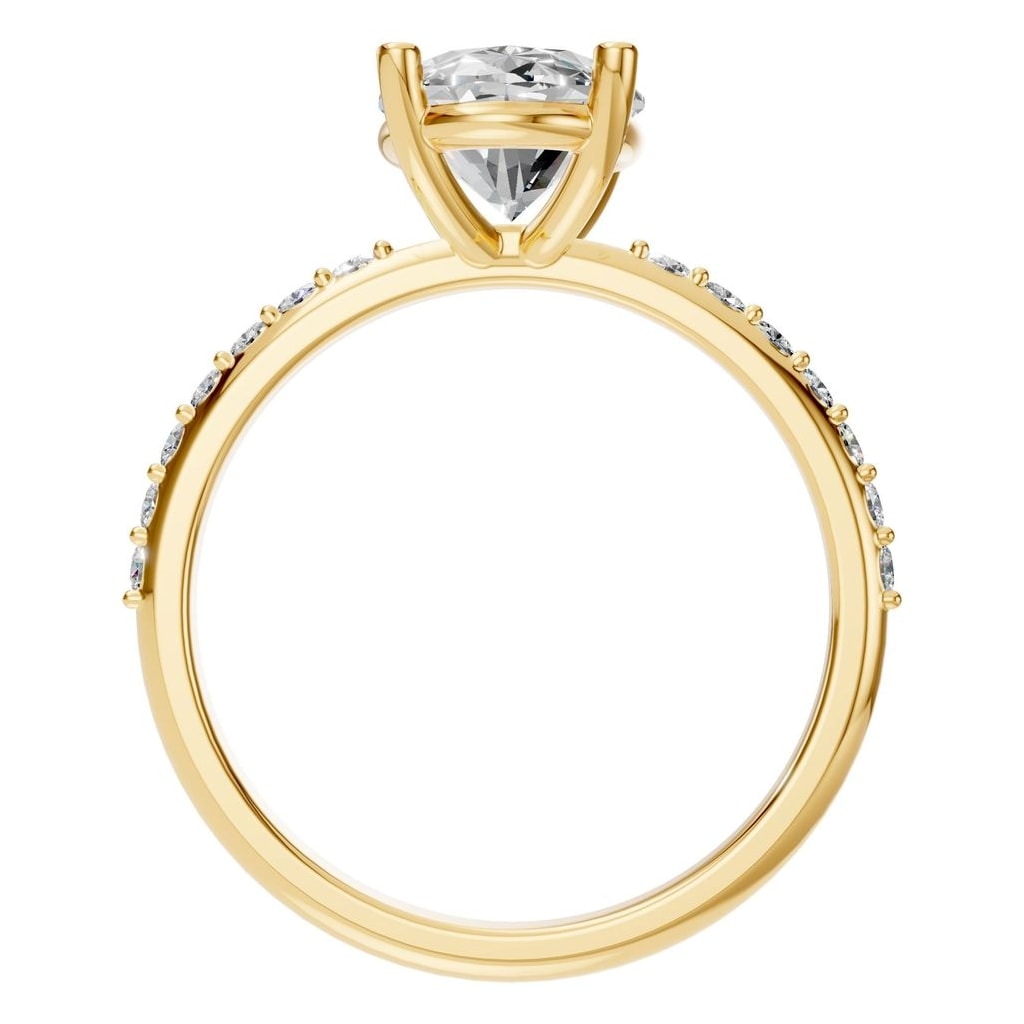 RI-8881 Yellow Gold Ring SET - Top View