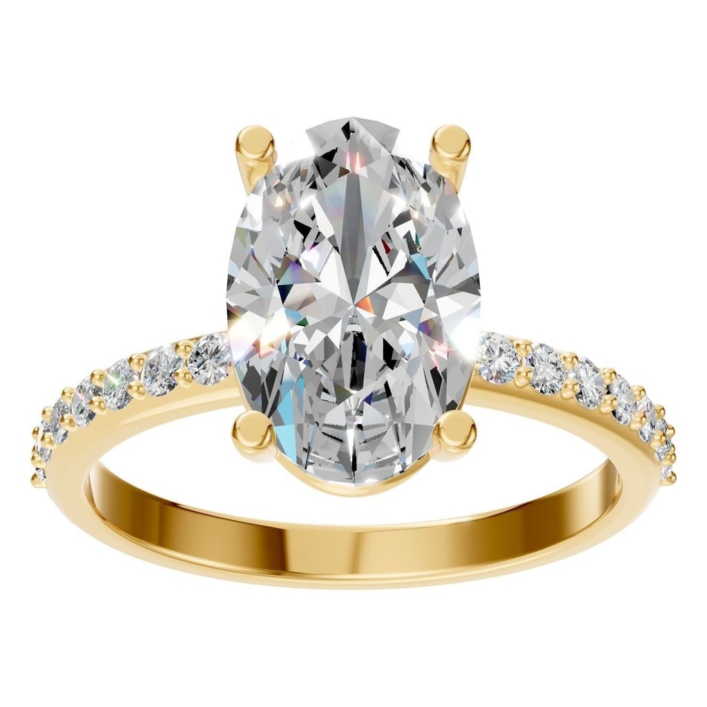 RI-8881 Yellow Gold Ring SET - Front View