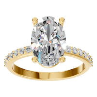 RI-8881 Yellow Gold Ring SET - Front View