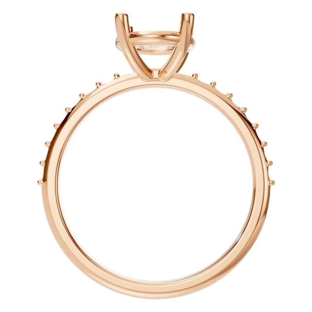 RI-8881 Rose Gold Ring UNSET - Top View