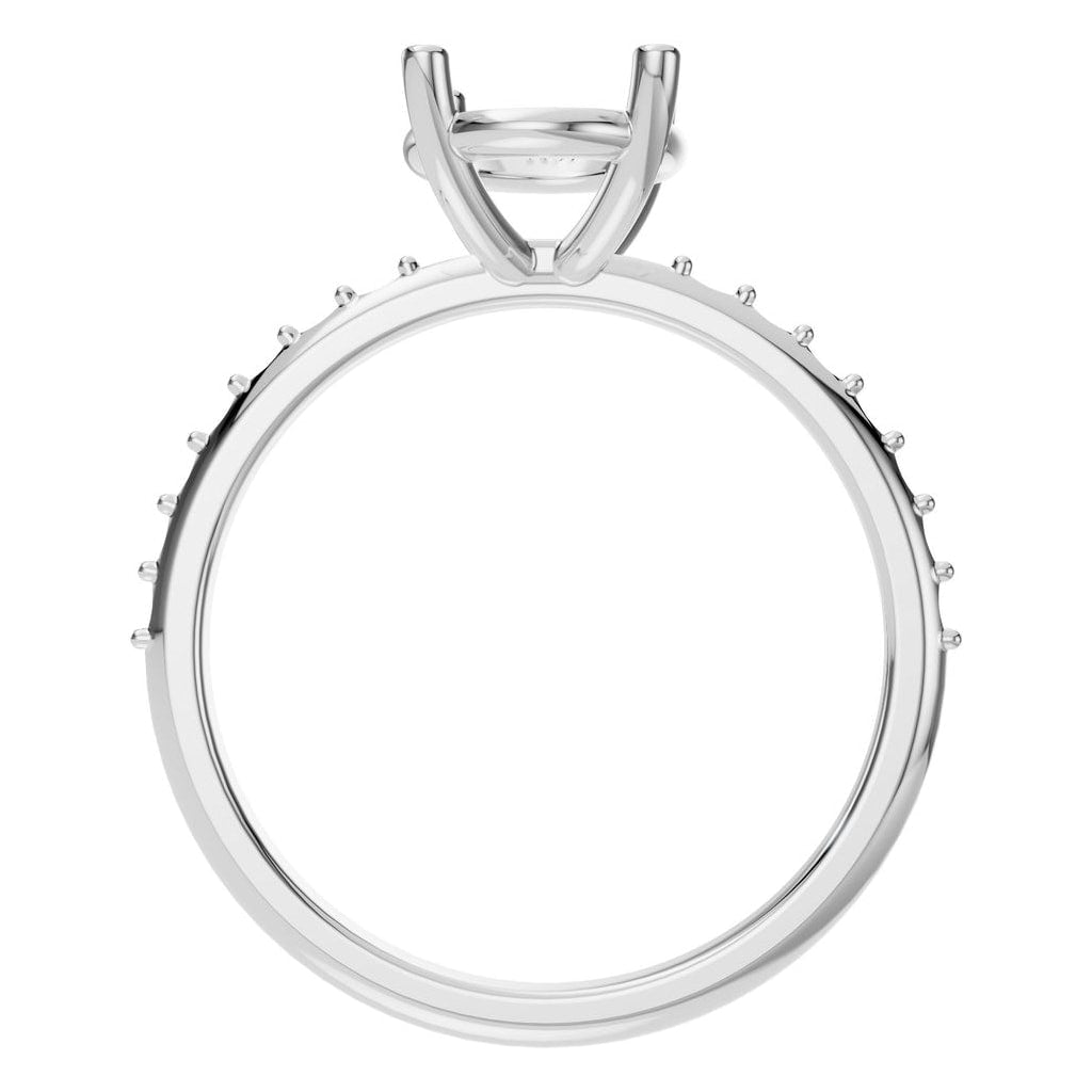 RI-8881 White Gold Ring UNSET - Top View