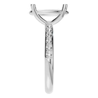RI-8881 White Gold Ring UNSET - Side View
