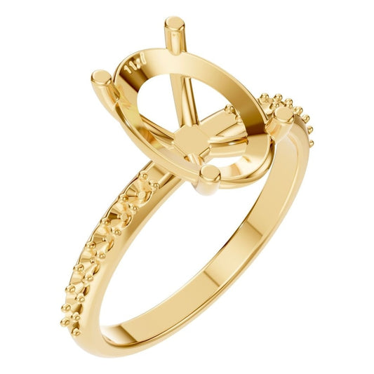 RI-8881 Yellow Gold Ring UNSET - Main View