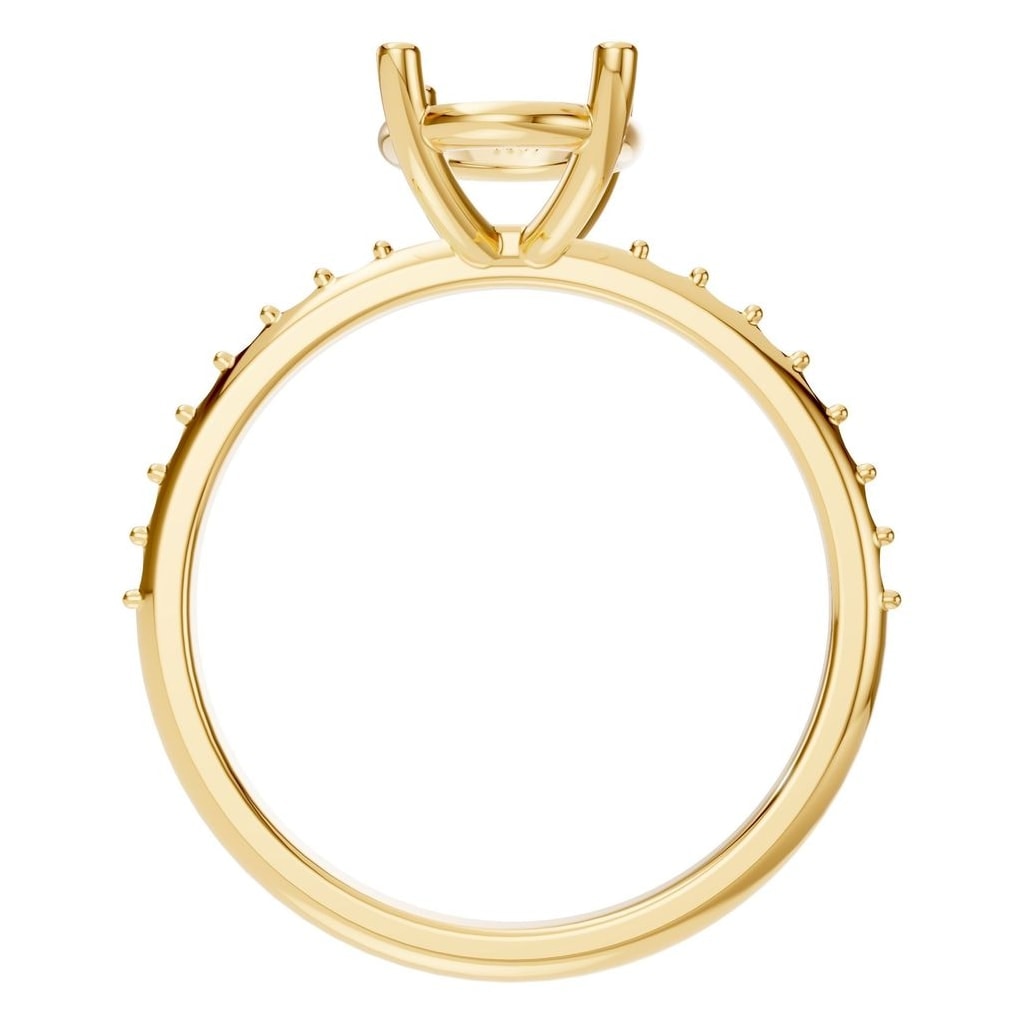 RI-8881 Yellow Gold Ring UNSET - Top View
