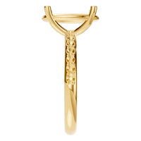 RI-8881 Yellow Gold Ring UNSET - Side View