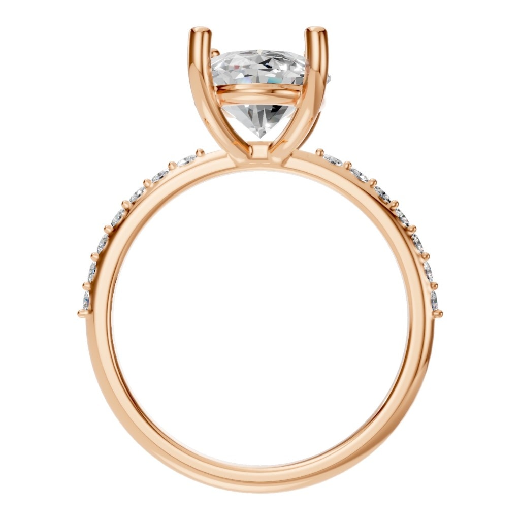 RI-8881 Rose Gold Ring SET - Top View