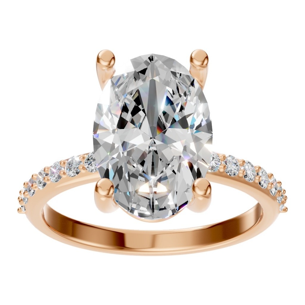 RI-8881 Rose Gold Ring SET - Front View