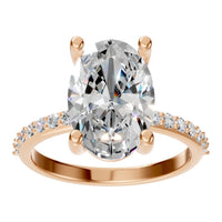RI-8881 Rose Gold Ring SET - Front View