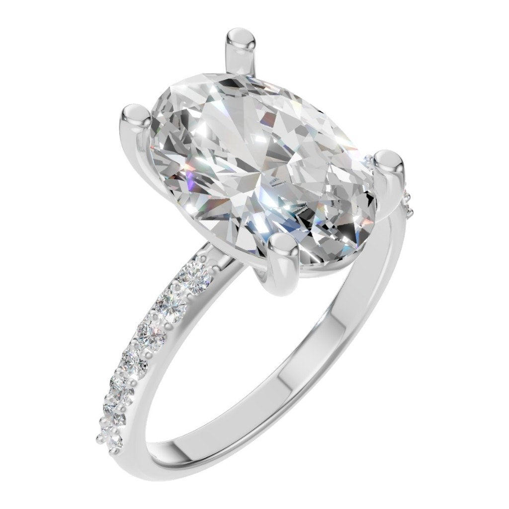 RI-8881 White Gold Ring SET - Main View