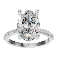 RI-8881 White Gold Ring SET - Front View