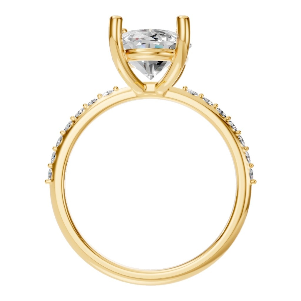 RI-8881 Yellow Gold Ring SET - Top View