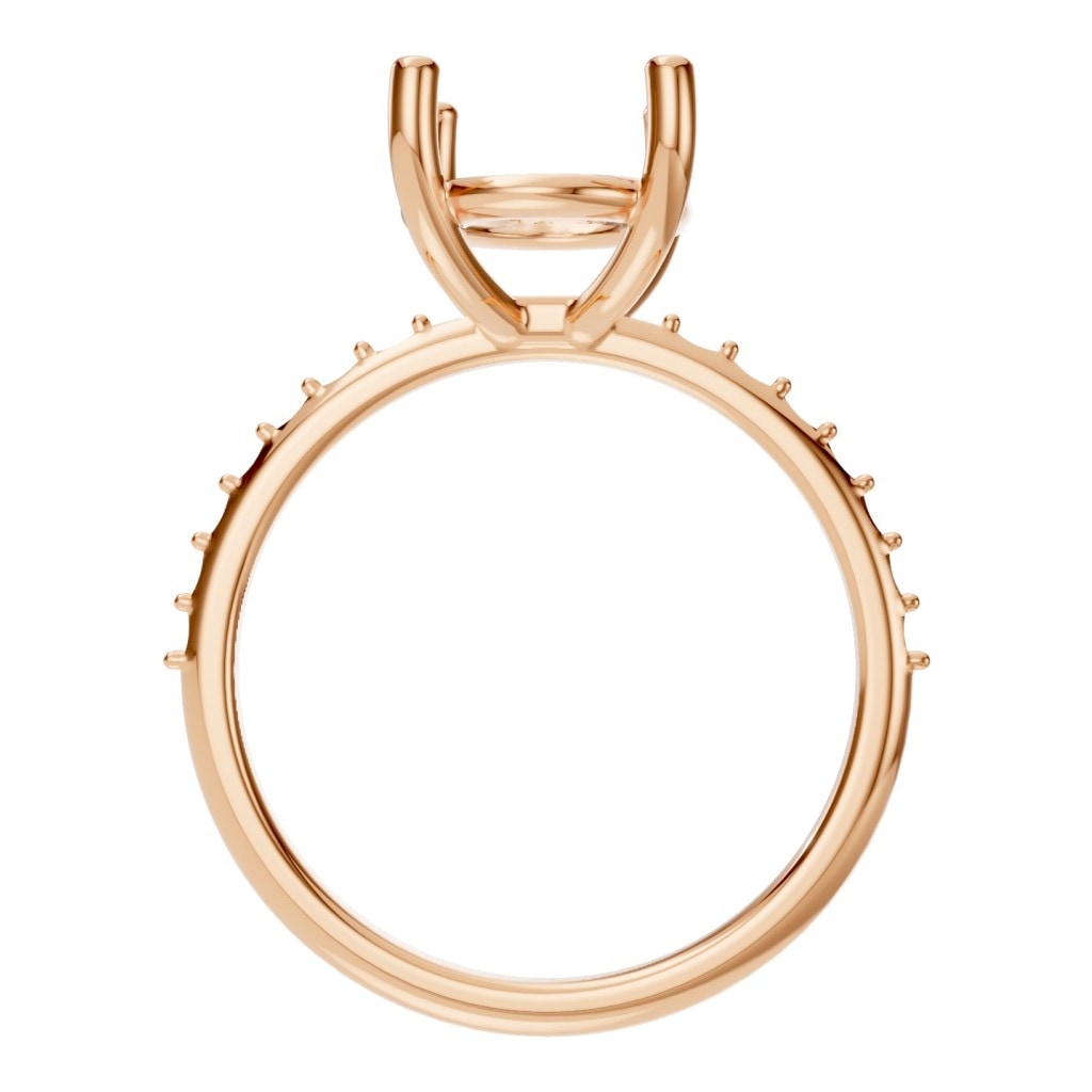 RI-8881 Rose Gold Ring UNSET - Top View