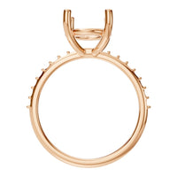 RI-8881 Rose Gold Ring UNSET - Top View