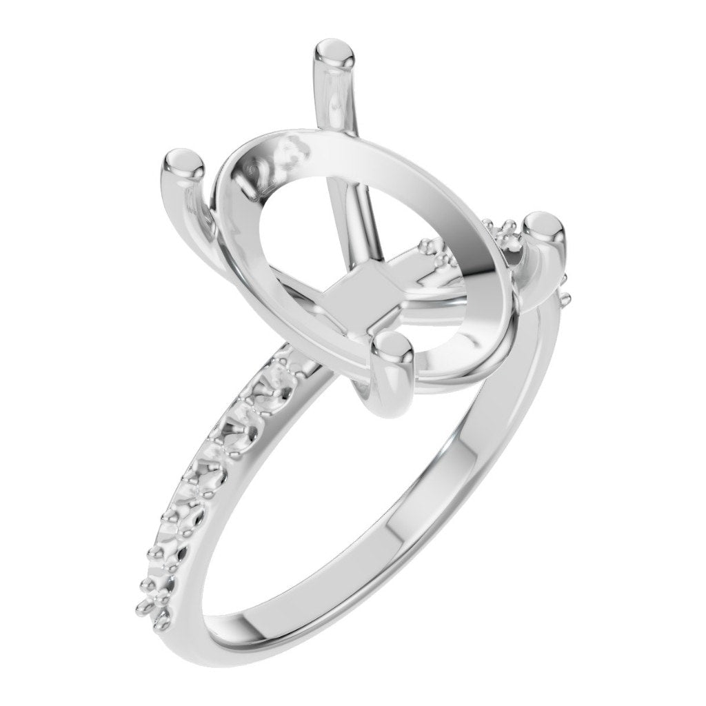 RI-8881 White Gold Ring UNSET - Main View