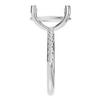 RI-8881 White Gold Ring UNSET - Side View