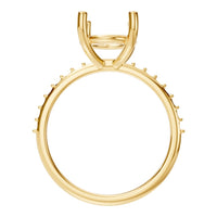 RI-8881 Yellow Gold Ring UNSET - Top View