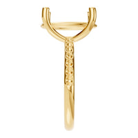 RI-8881 Yellow Gold Ring UNSET - Side View