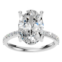 RI-8881 White Gold Ring SET - Front View