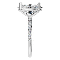 RI-8881 White Gold Ring SET - Side View