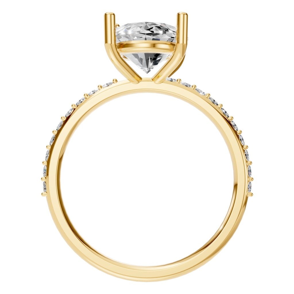 RI-8881 Yellow Gold Ring SET - Top View