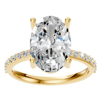 RI-8881 Yellow Gold Ring SET - Front View