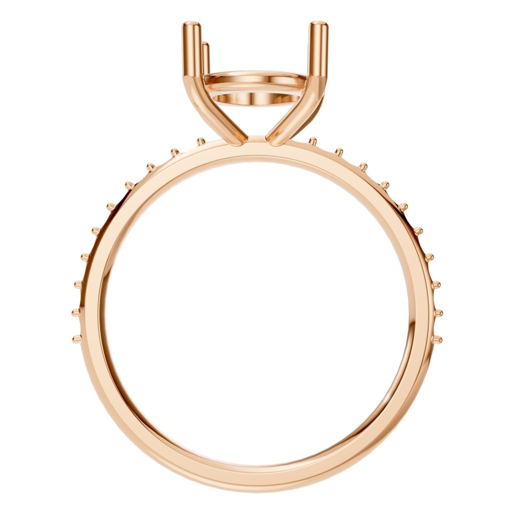 RI-8881 Rose Gold Ring UNSET - Top View