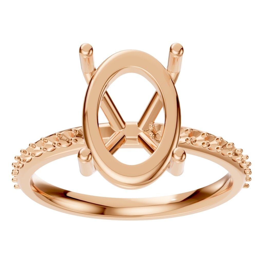 RI-8881 Rose Gold Ring UNSET - Front View
