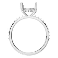 RI-8881 White Gold Ring UNSET - Top View
