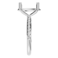 RI-8881 White Gold Ring UNSET - Side View