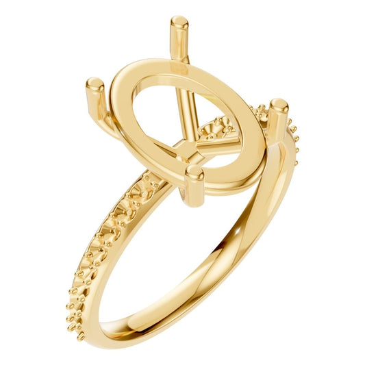 RI-8881 Yellow Gold Ring UNSET - Main View
