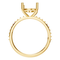 RI-8881 Yellow Gold Ring UNSET - Top View