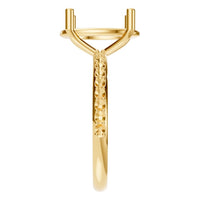 RI-8881 Yellow Gold Ring UNSET - Side View