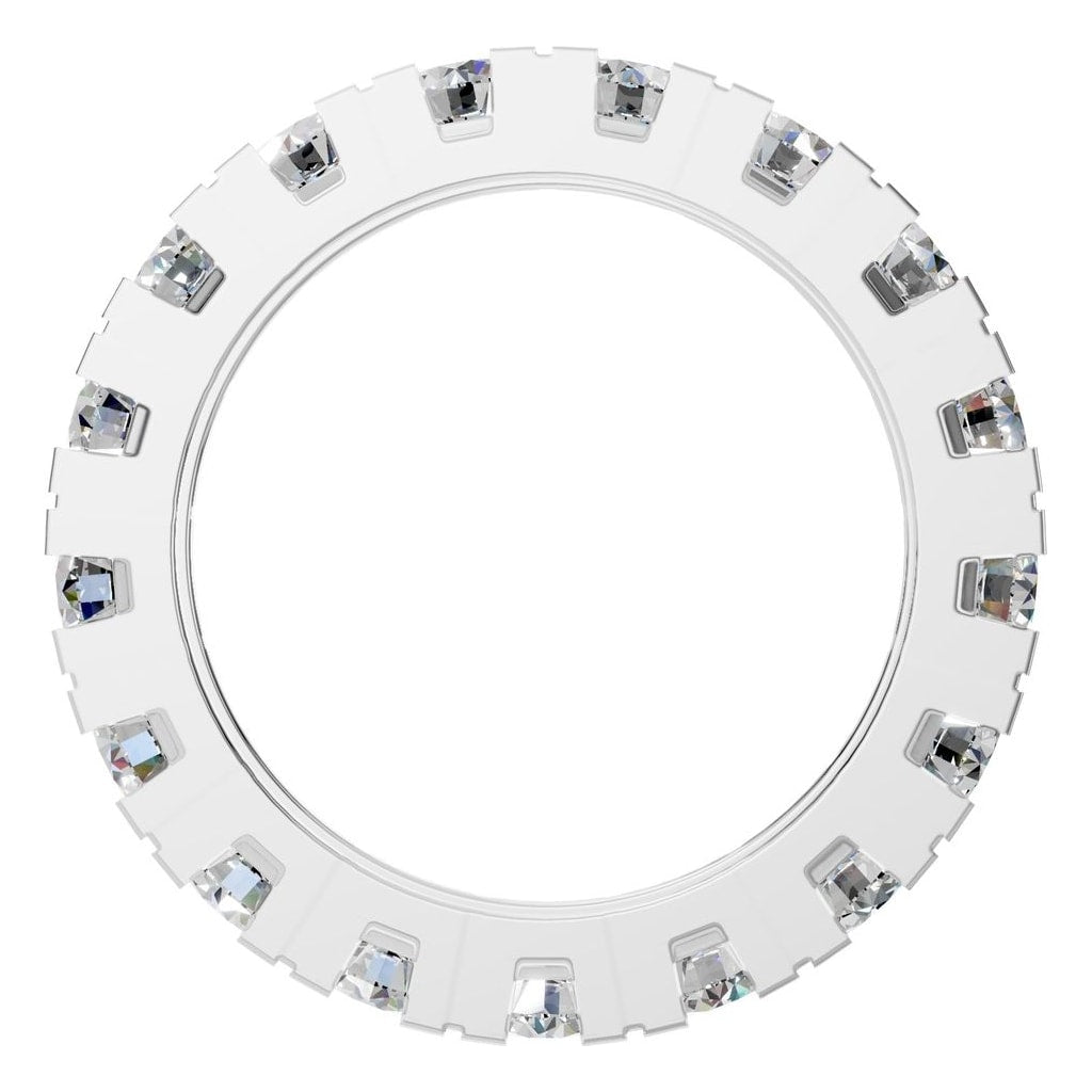 RI-8895 White Gold Ring SET - Top View