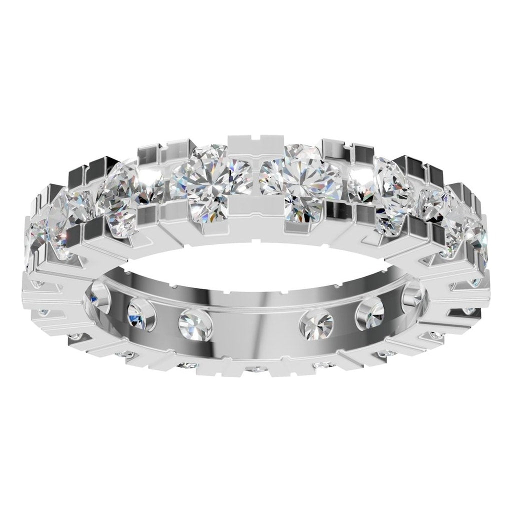 RI-8895 White Gold Ring SET - Front View