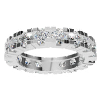 RI-8895 White Gold Ring SET - Front View