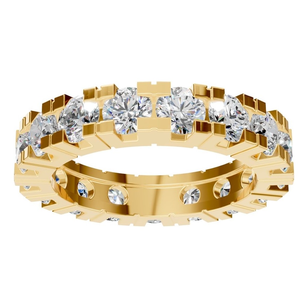 RI-8895 Yellow Gold Ring SET - Front View