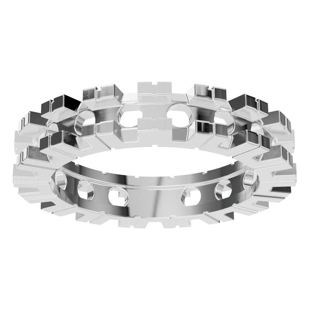 RI-8895 White Gold Ring UNSET - Front View
