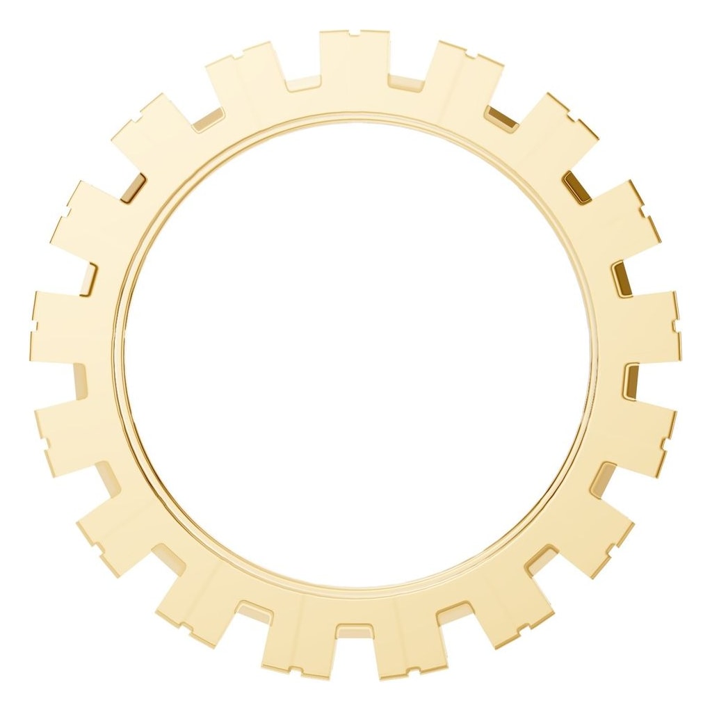 RI-8895 Yellow Gold Ring UNSET - Top View