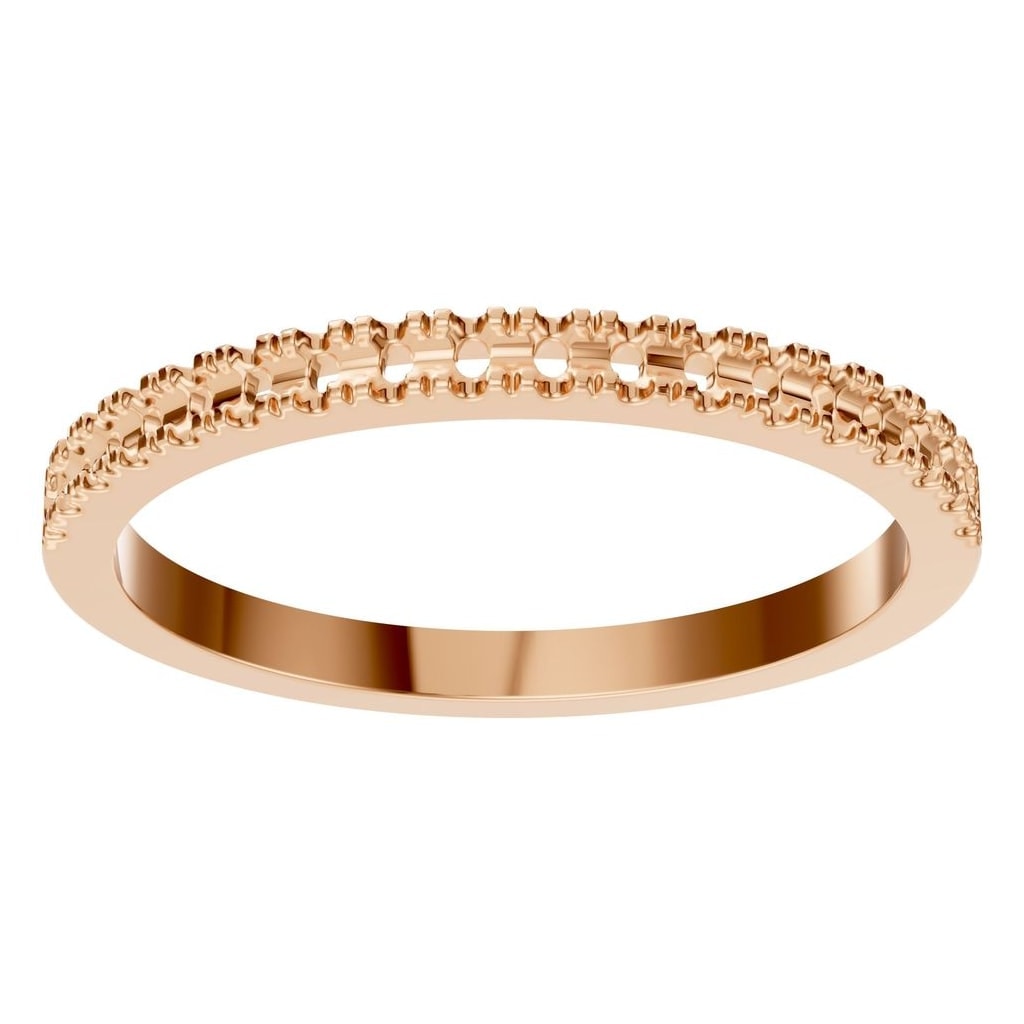 RI-8902 Rose Gold Ring UNSET - Front View